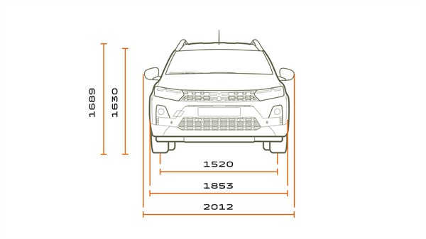 Διαστάσεις του Dacia Jogger
