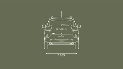 Nouvelle Dacia Spring dimensions arrière