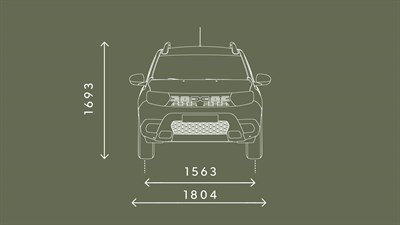 New Duster front-end dimensions