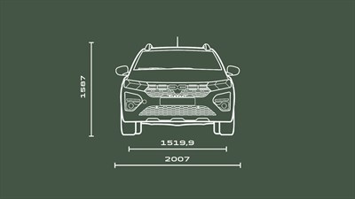 Sandero Stepway front dimensions 