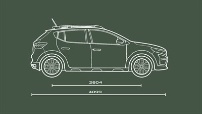 Sandero Stepway profil dimensions 